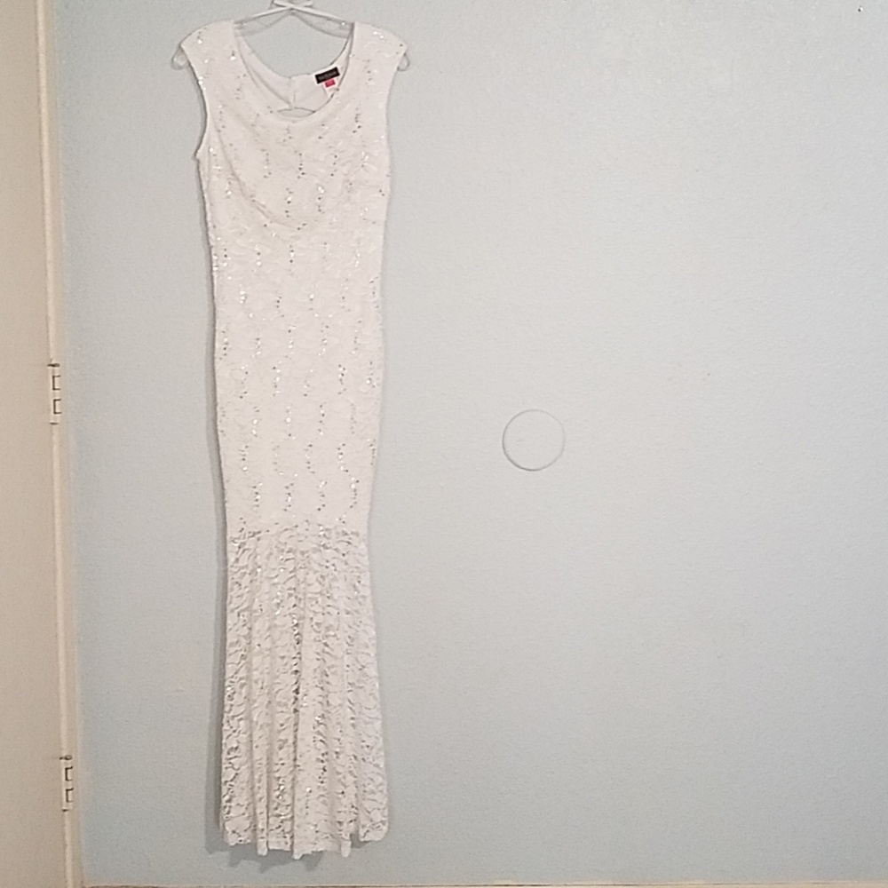 White formal gown